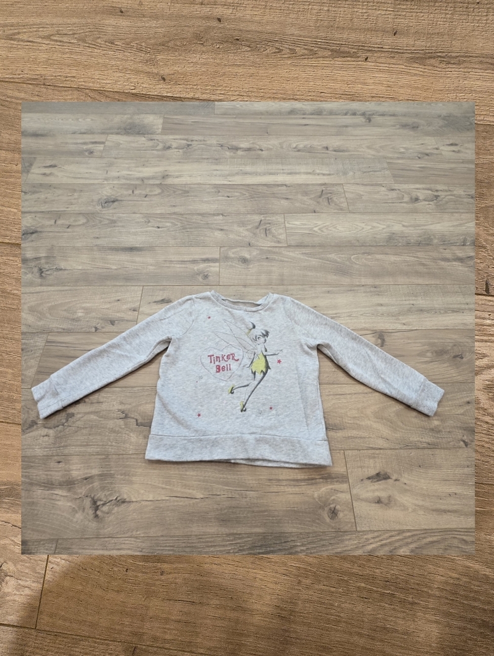 Disney Fairies Tinker Bell Girls Gray‎ Fleece Sweatshirt Size 5